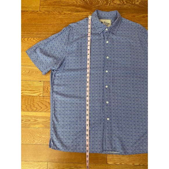 Vintage Silk Circa 1969 Men's Geometric Floral Button Up Shirt Size L - Picture 5 of 6